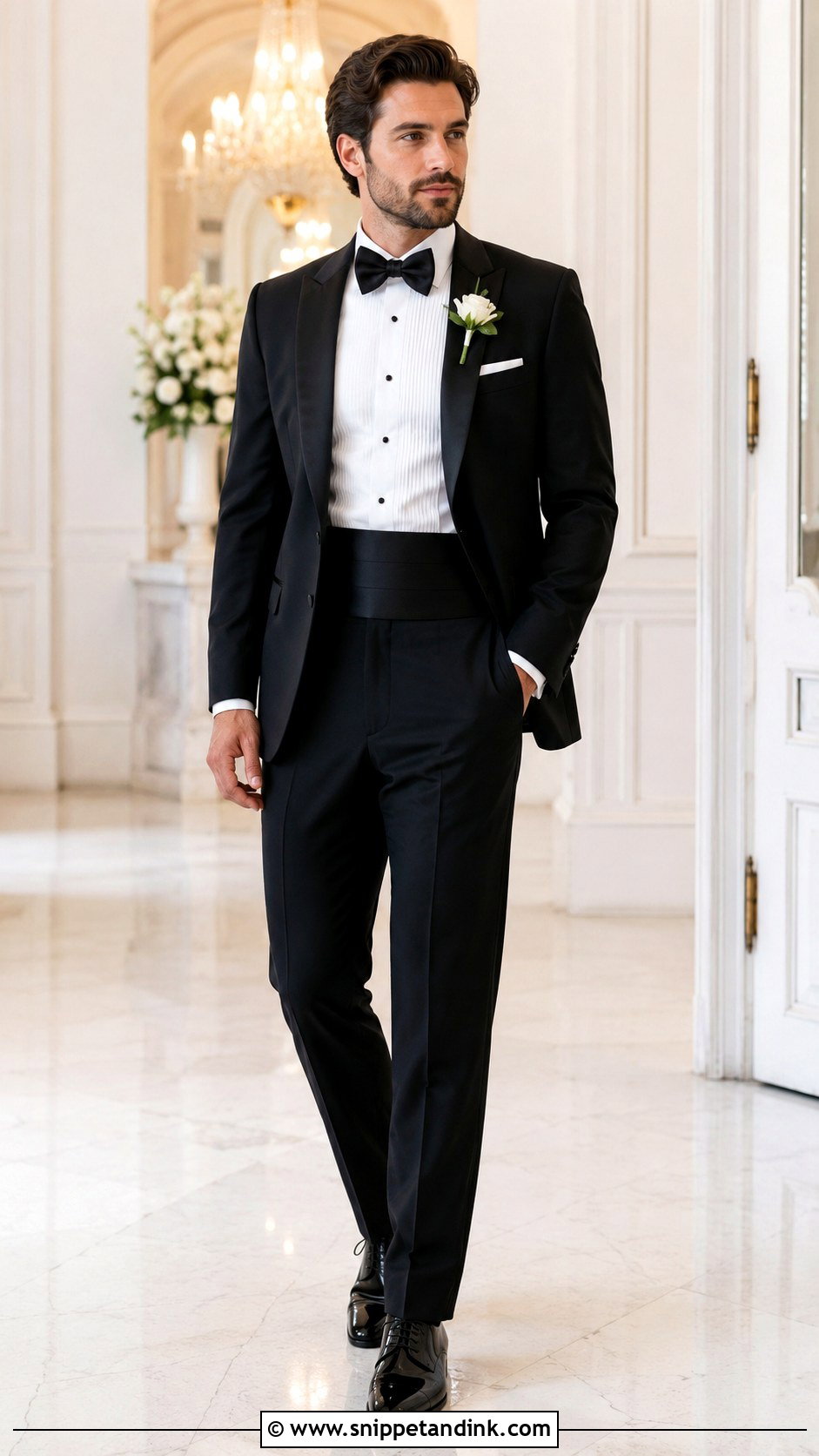 Tuxedo With Cummerbund Wedding Look - Snippet and Ink - 30 Tuxedo Wedding Ideas