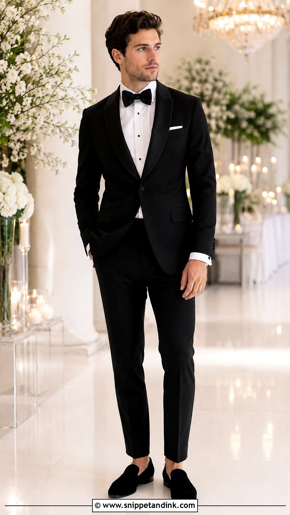 Tuxedo With Loafers Wedding Look - Snippet and Ink - 30 Tuxedo Wedding Ideas