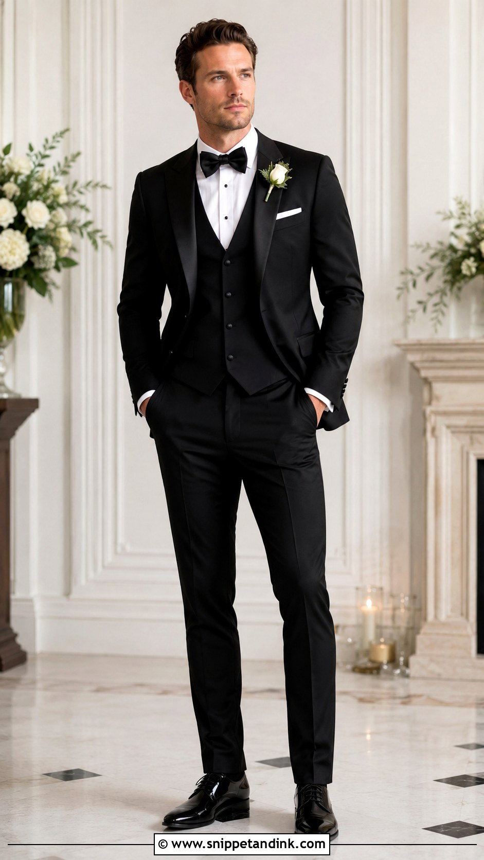 Tuxedo With Vest Wedding Look - Snippet and Ink - 30 Tuxedo Wedding Ideas