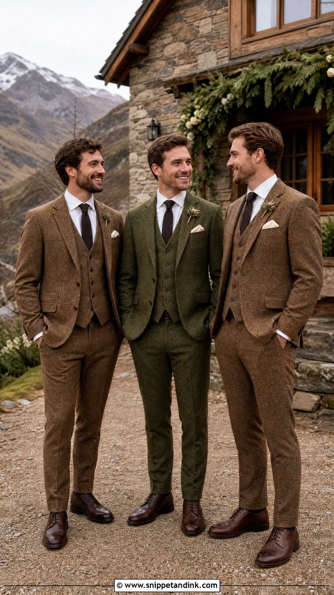 Tweed Groomsman Suit - Snippet and Ink - 25 Groomsman Attire Ideas