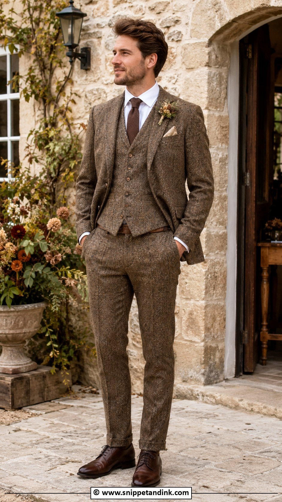 Tweed Wedding Suit - Snippet and Ink - 35 Wedding Suit Ideas