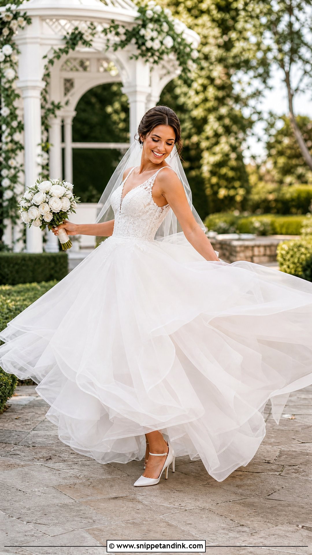 Twirling Wedding Dress Pose - Snippet and Ink - 20 Wedding Dress Poses Ideas