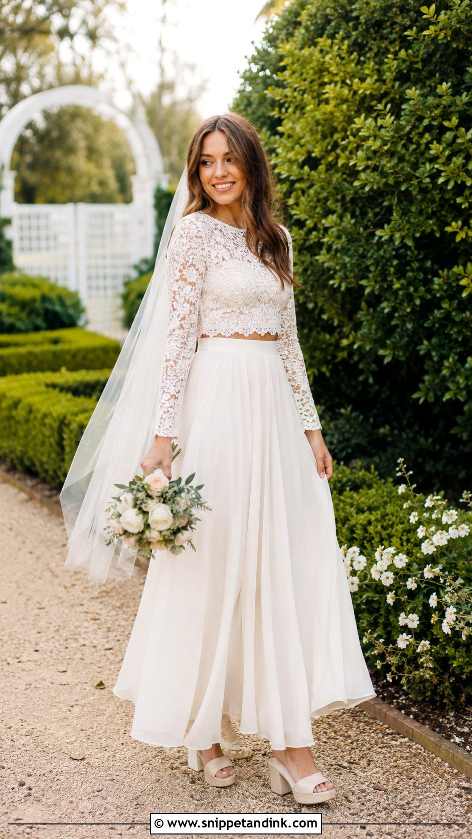 Two Piece 70s Wedding Dress - Snippet and Ink - 25 Vintage 70s Wedding Dress Ideas