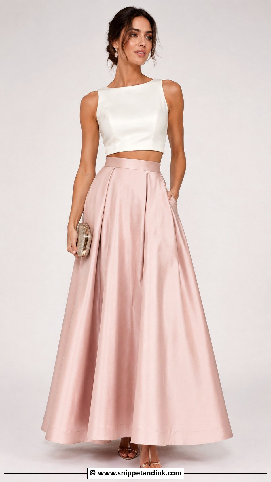 Two Piece A Line Gown Outfit - Snippet and Ink - 30 A Line Gown Ideas