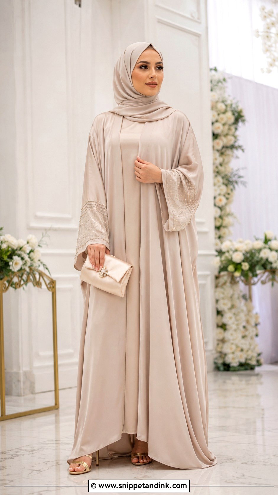 Two Piece Abaya Set - Snippet and Ink - 30 Wedding Abaya Ideas