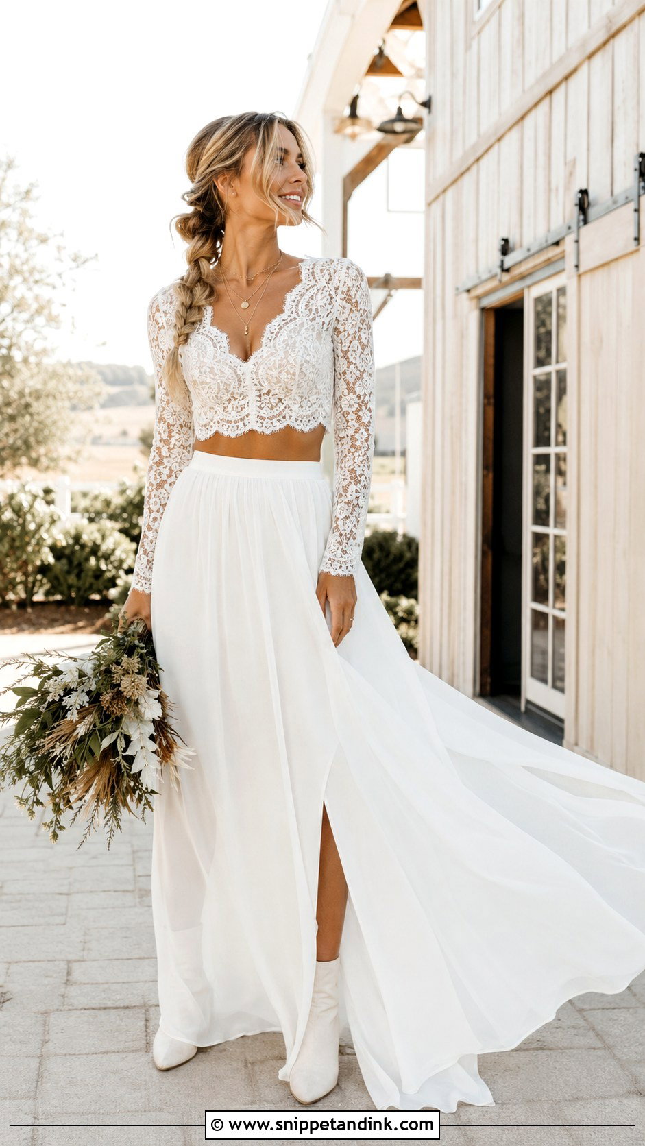 Two Piece Boho Country Wedding Dress - Snippet and Ink - 20 Boho Country Wedding Dress Ideas