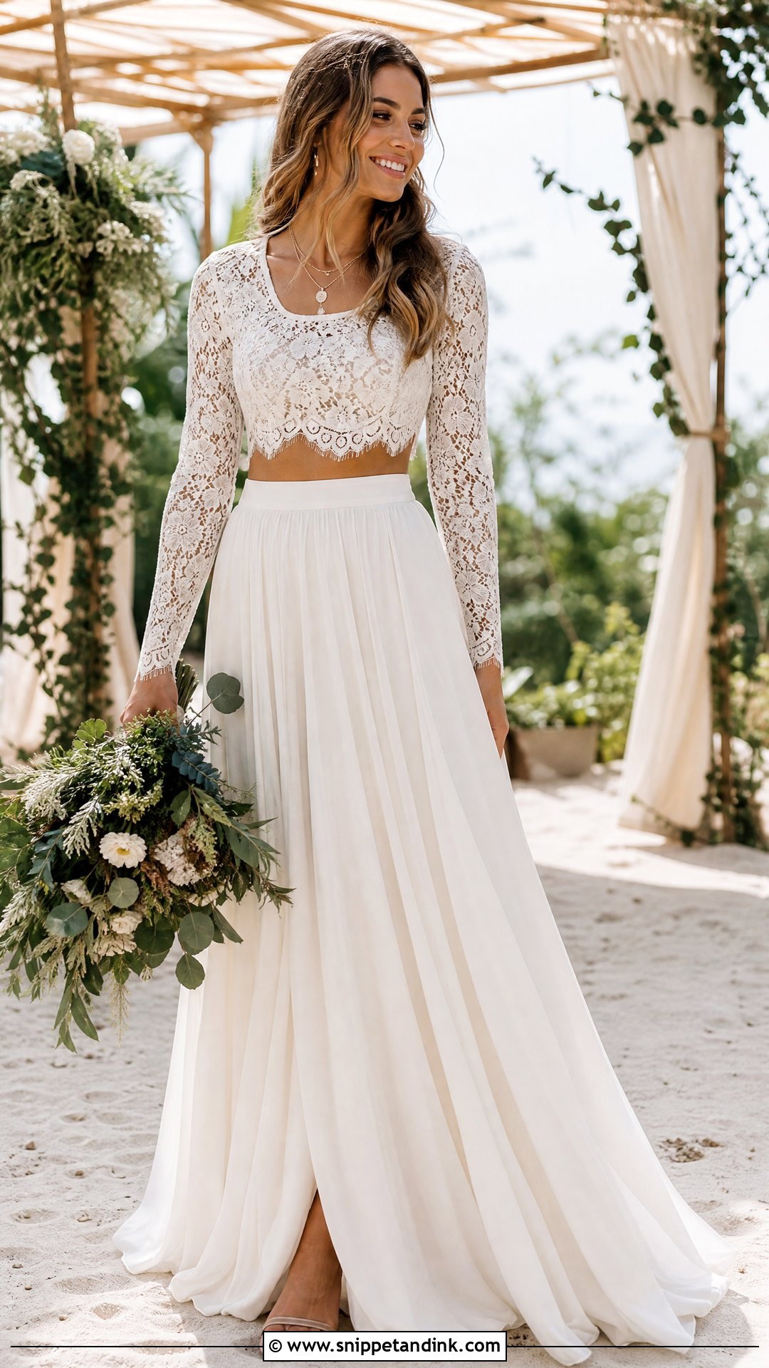 Two Piece Boho Wedding Dress - Snippet and Ink - 25 Boho Whimsical Wedding Dress Ideas