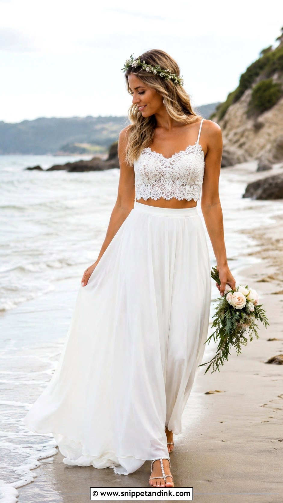 Two Piece Boho Wedding Dress - Snippet and Ink - 25 Boho Style Wedding Dress Ideas