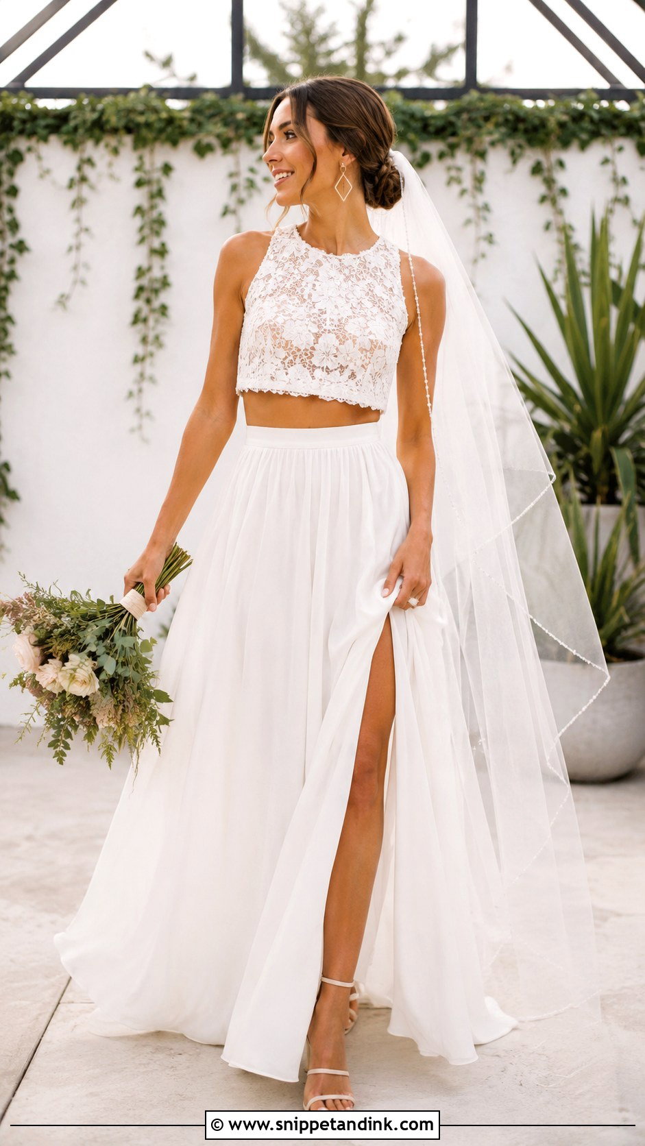 Two Piece Boho Wedding Dress - Snippet and Ink - 20 Bohem Wedding Dress Ideas