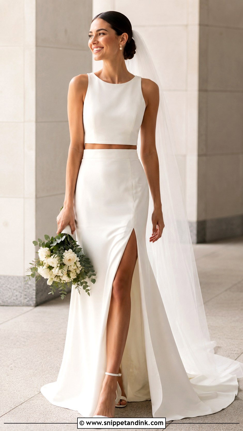 Two Piece Bridal Dress - Snippet and Ink - 25 Elegant Bridal Dress Ideas