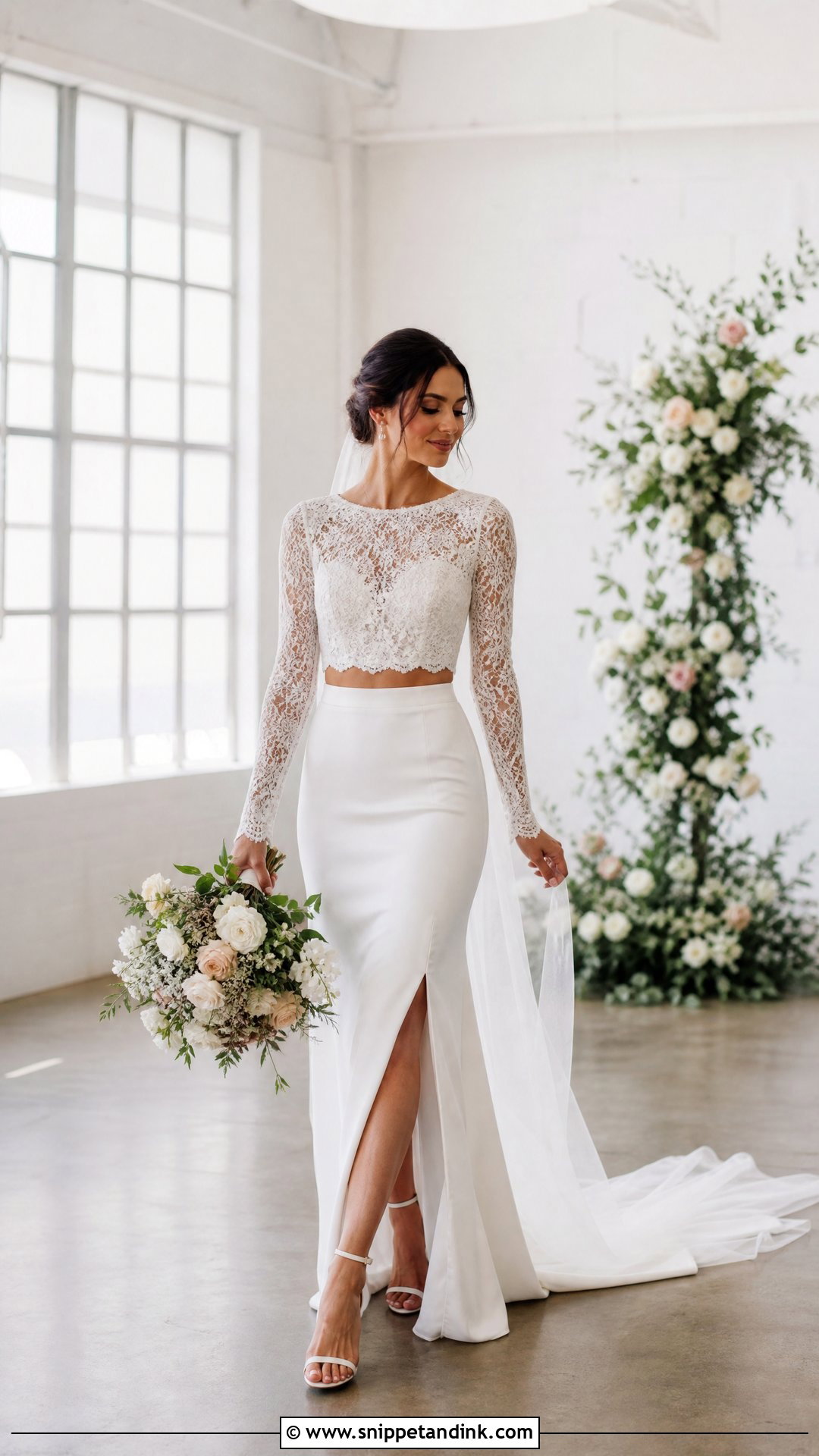 Two Piece Bridal Dress - Snippet and Ink - 30 Bridal Dress Design Ideas