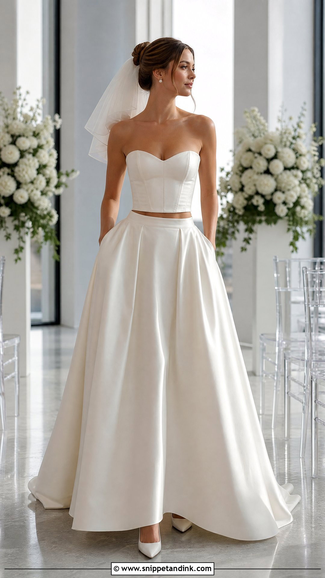 Two Piece Bridal Dress - Snippet and Ink - 20 Latest Bridal Dress Design Ideas