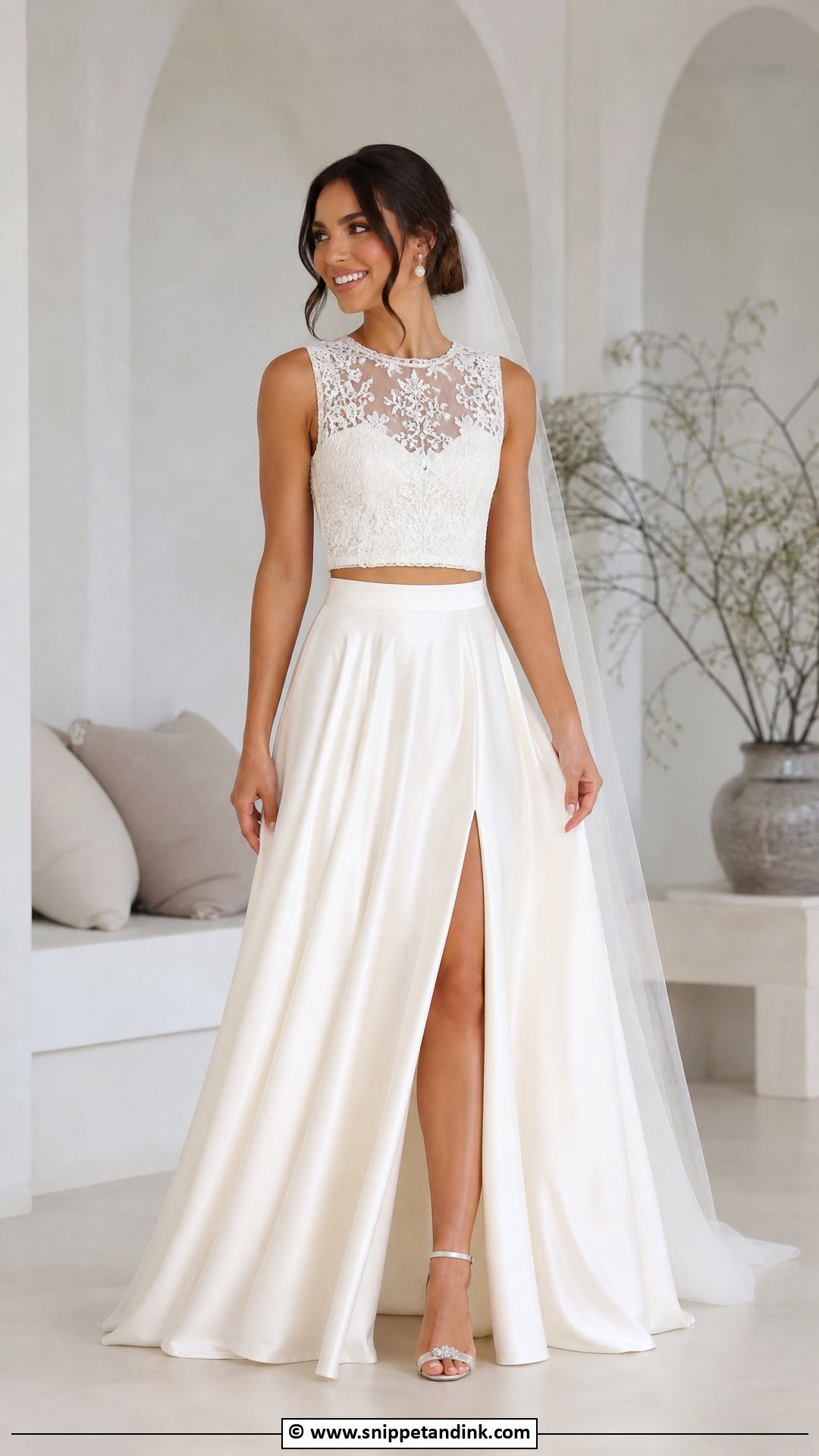 Two Piece Bridal Dress - Snippet and Ink - 35 Bridal Dress Ideas