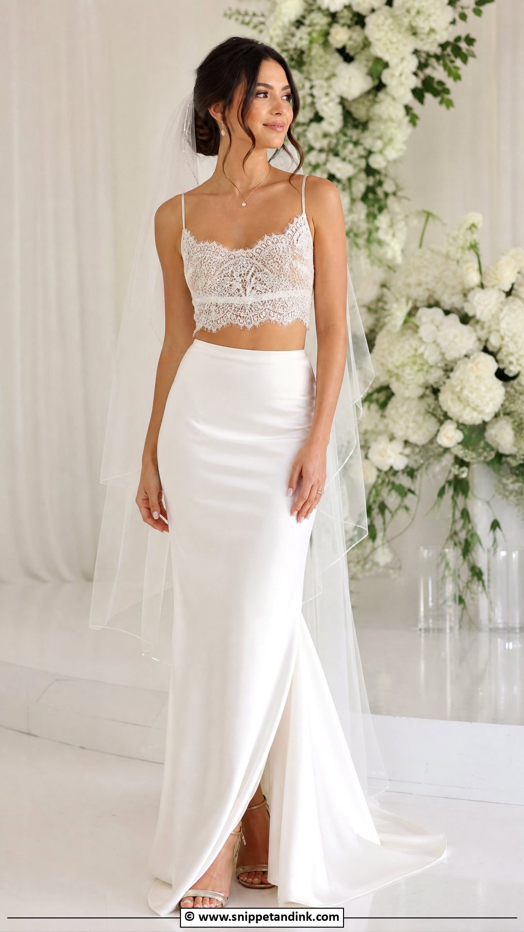Two Piece Bridal Outfit - Snippet and Ink - 35 Bridal Outfit Ideas