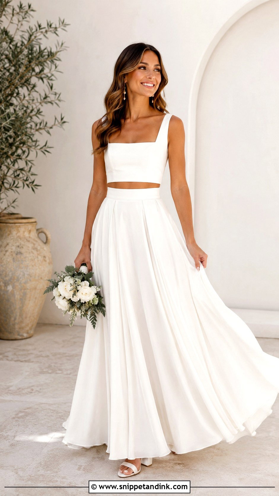 Two Piece Bridal Set For Mid Size Bride - Snippet and Ink - 25 Mid Size Bride Ideas