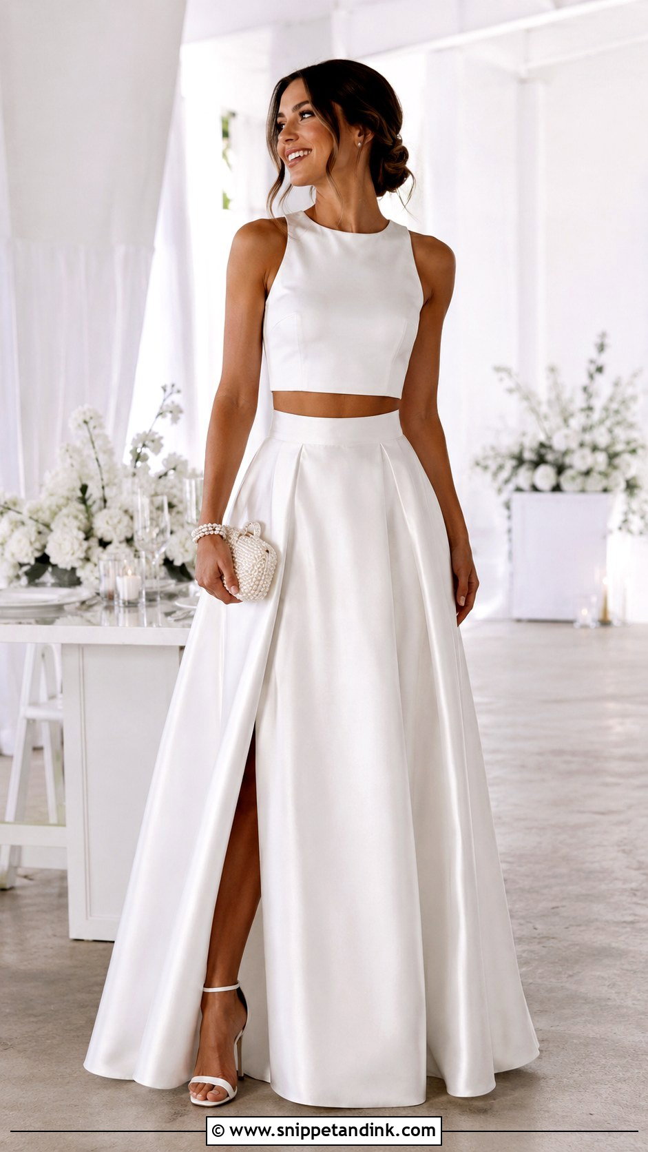 Two Piece Bridal Skirt Set - Snippet and Ink - 25 Changing Dresses for Brides