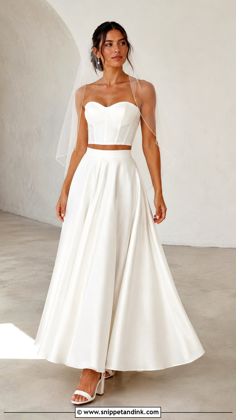 Two Piece Bridal Skirt Set - Snippet and Ink - 20 Bridal Fits Ideas