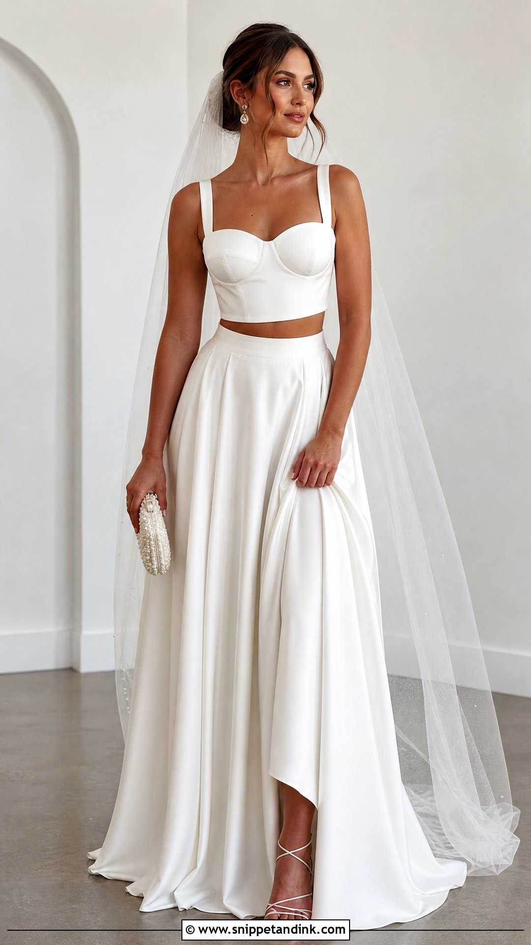 Two Piece Bridal Skirt Set - Snippet and Ink - 20 Bridal Women Ideas