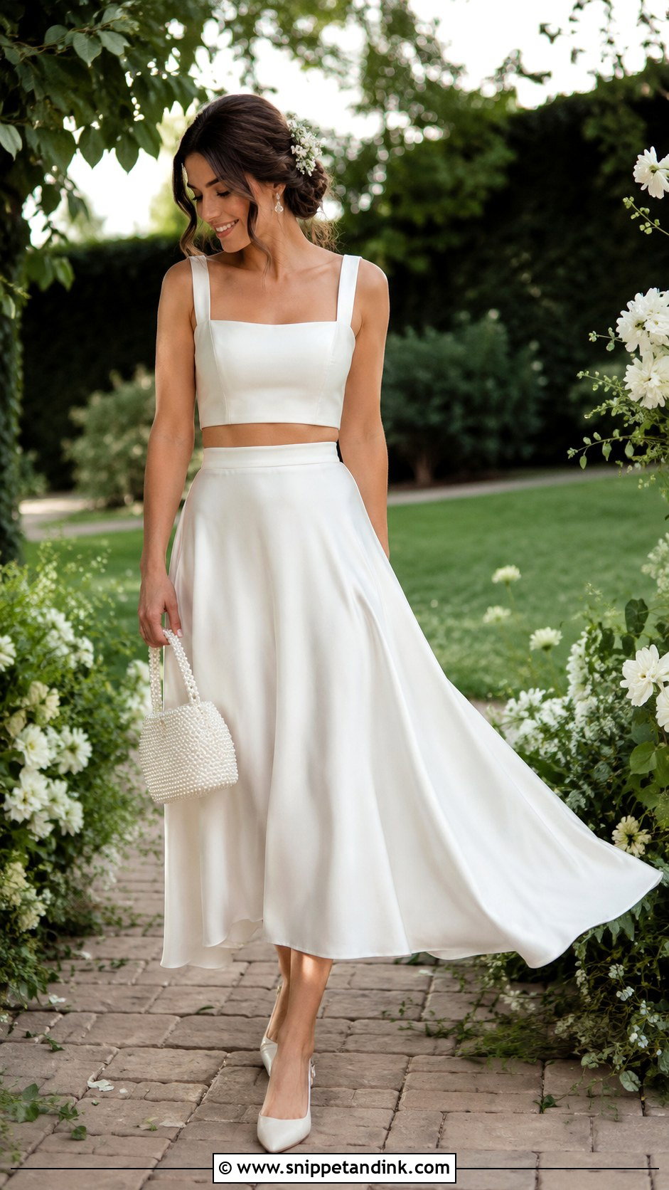 Two Piece Bridal Skirt Set - Snippet and Ink - 20 Casual Non Traditional Wedding Dress Ideas