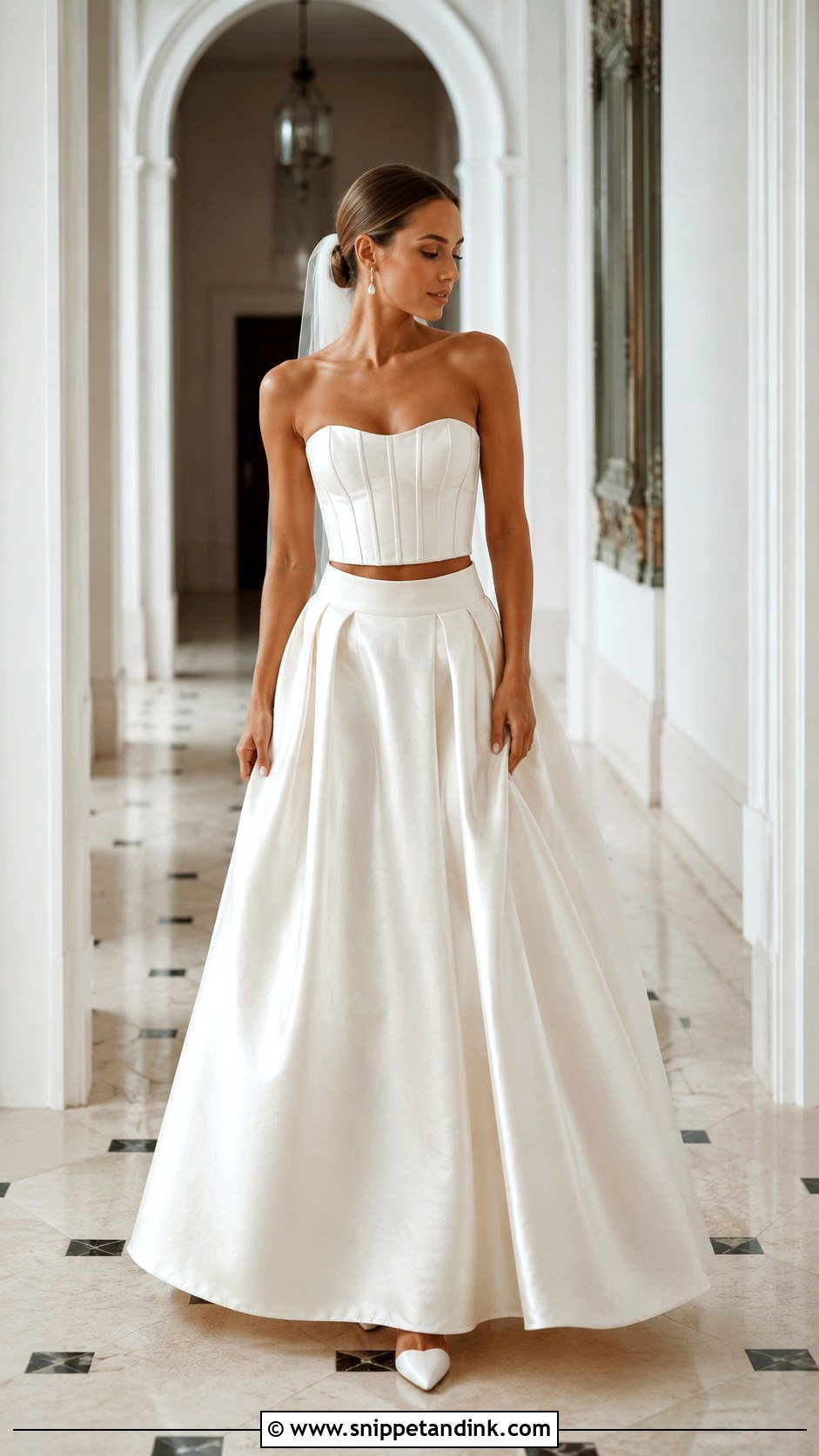 Two Piece Bridal Skirt Set - Snippet and Ink - 20 Modern Bride Dress Ideas