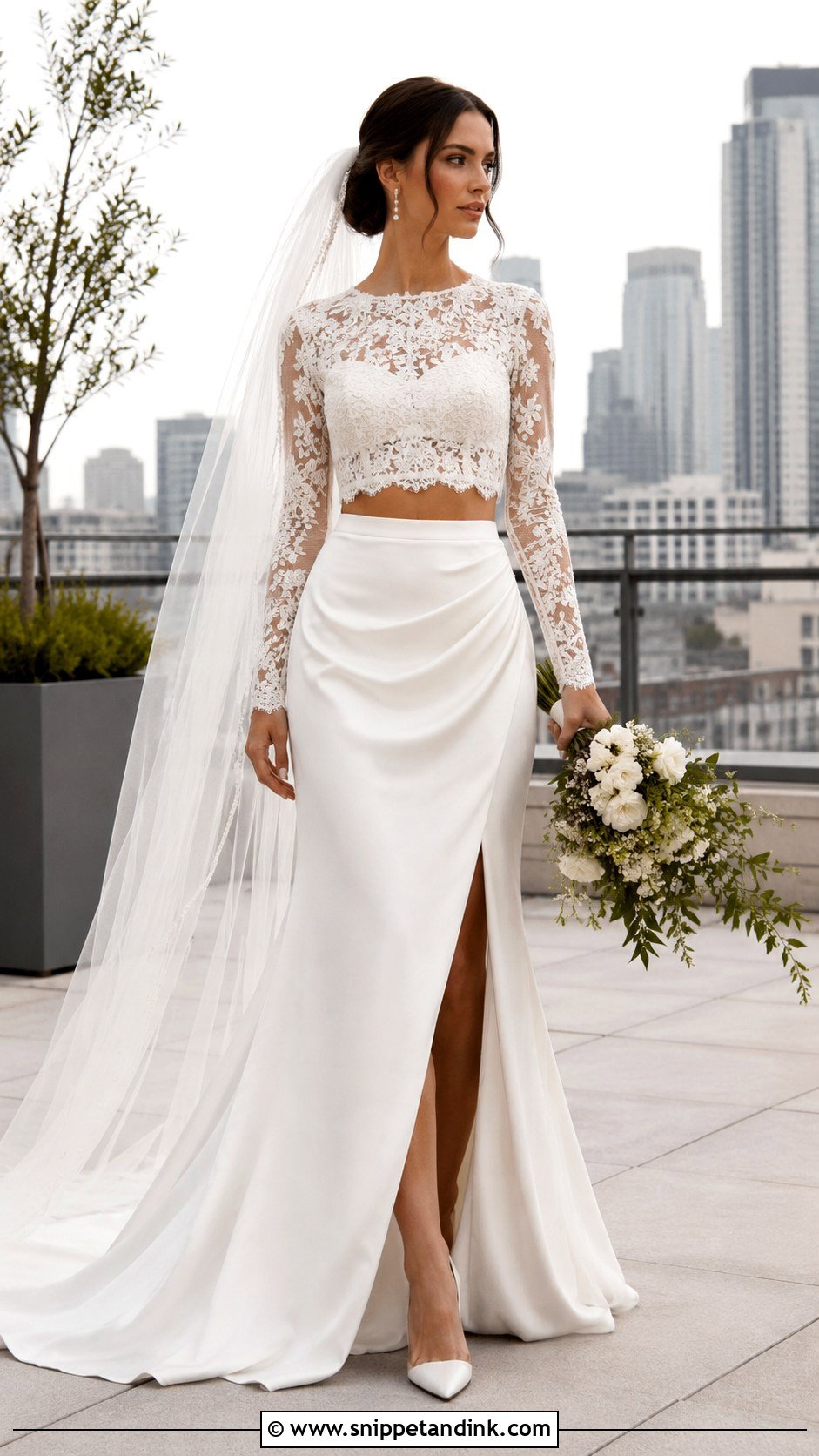 Two Piece Bride Gown - Snippet and Ink - 25 Bride Gown Design Ideas