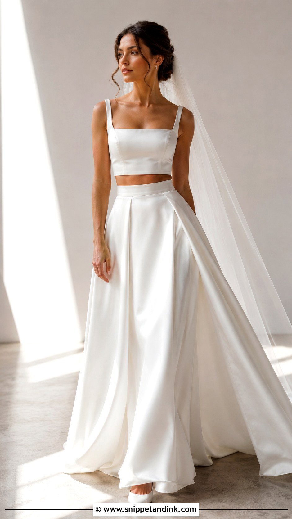 Two Piece Bride Look - Snippet and Ink - 25 Bride Looks