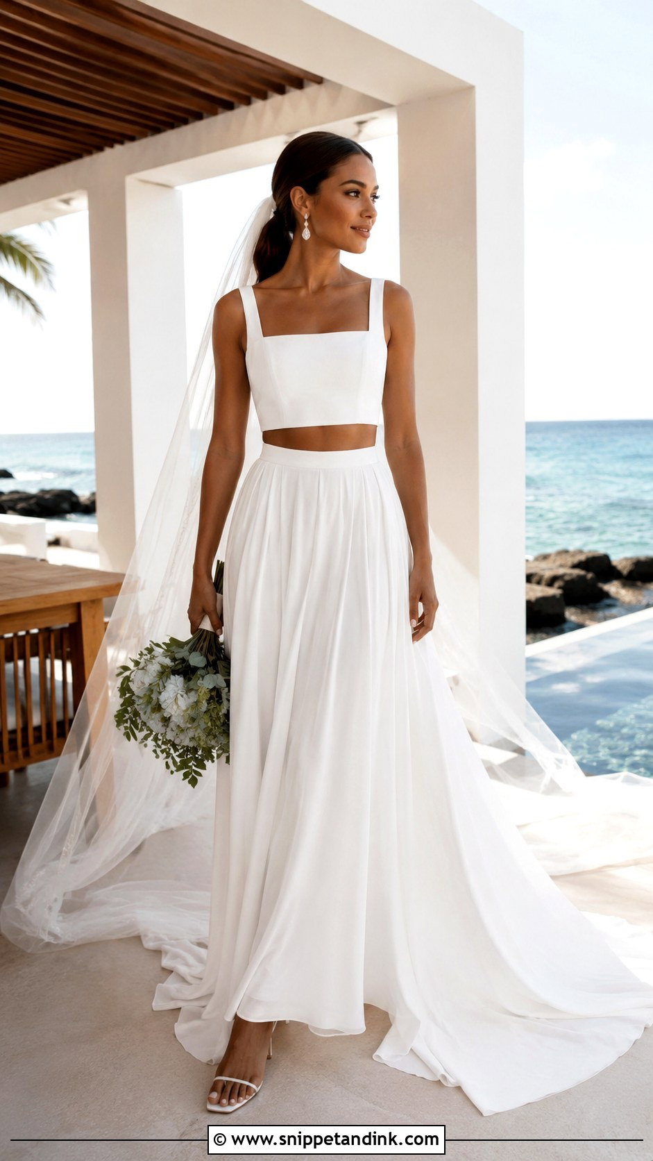 Two Piece Caribbean Wedding Dress - Snippet and Ink - 20 Caribbean Wedding Dress Ideas
