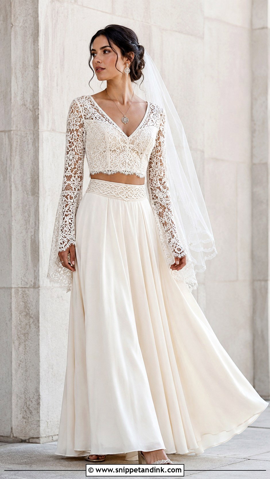 Two Piece Celtic Wedding Dress - Snippet and Ink - 20 Celtic Wedding Dresses