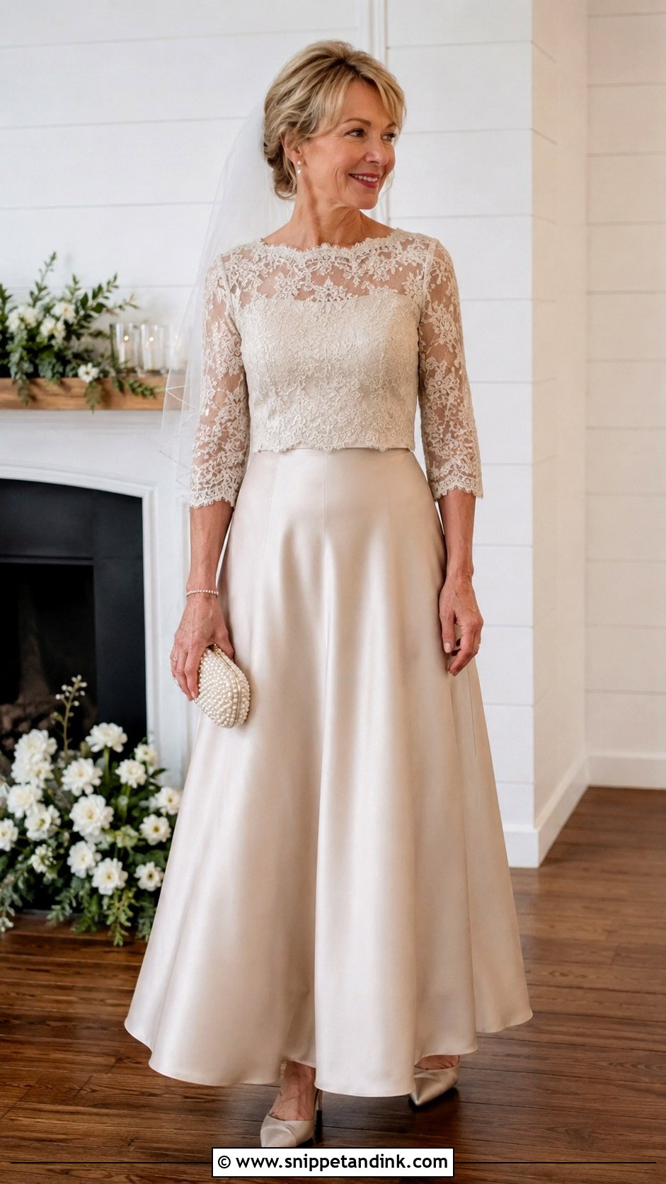 Two Piece Champagne Wedding Dress - Snippet and Ink - 20 Champagne Wedding Dress Older Bride Ideas