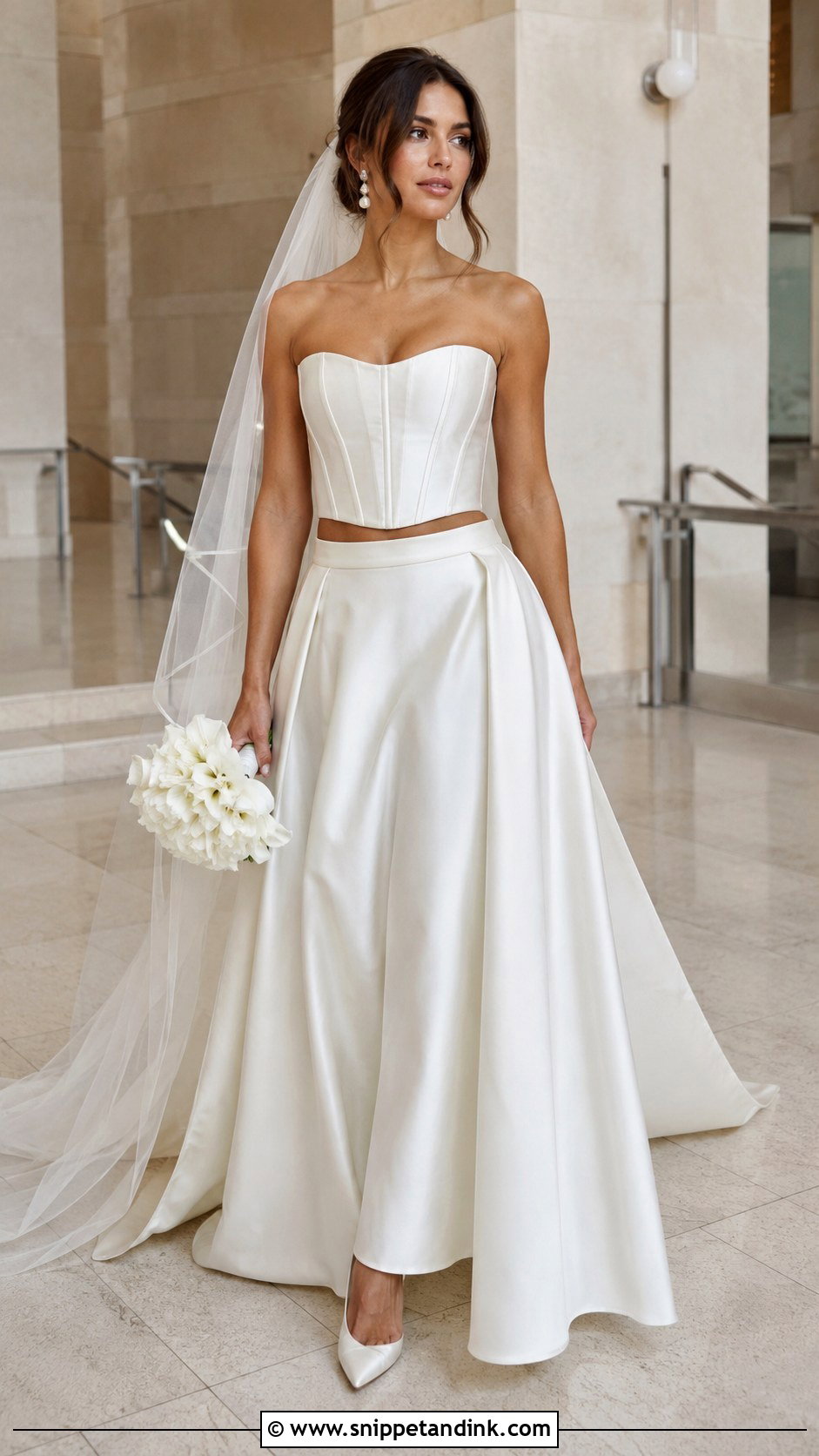 Two Piece Corset Bridal Dress - Snippet and Ink - 20 Corset Bride Dress Ideas