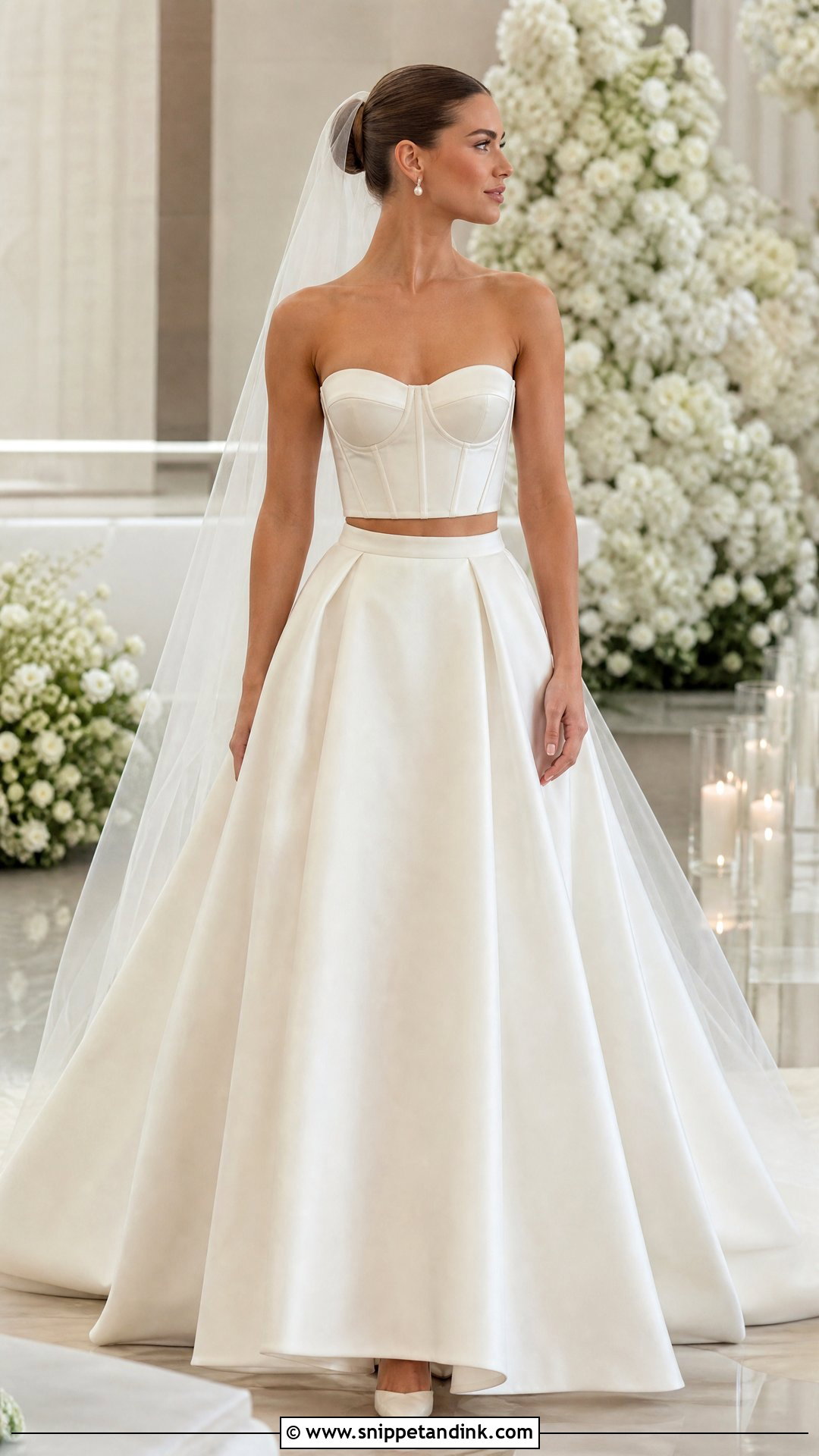 Two Piece Corset Top Wedding Dress - Snippet and Ink - 25 Corset Top Wedding Dresses