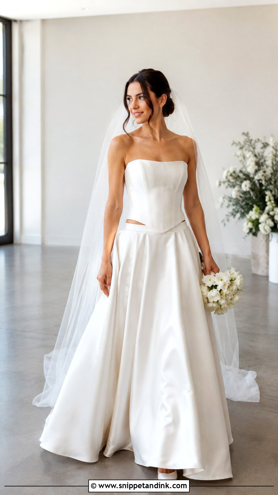 Two Piece Corset Wedding Dress - Snippet and Ink - 20 Long Corset Wedding Dress Ideas