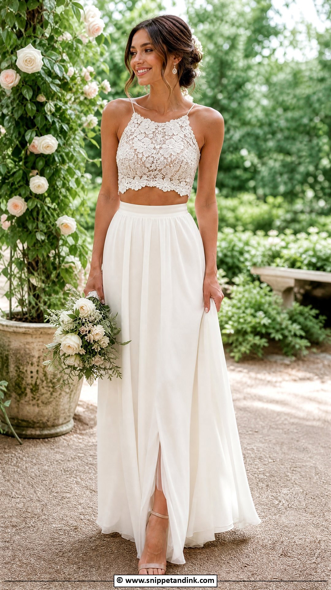 Two Piece Elopement Dress - Snippet and Ink - 35 Elopement Dress Ideas