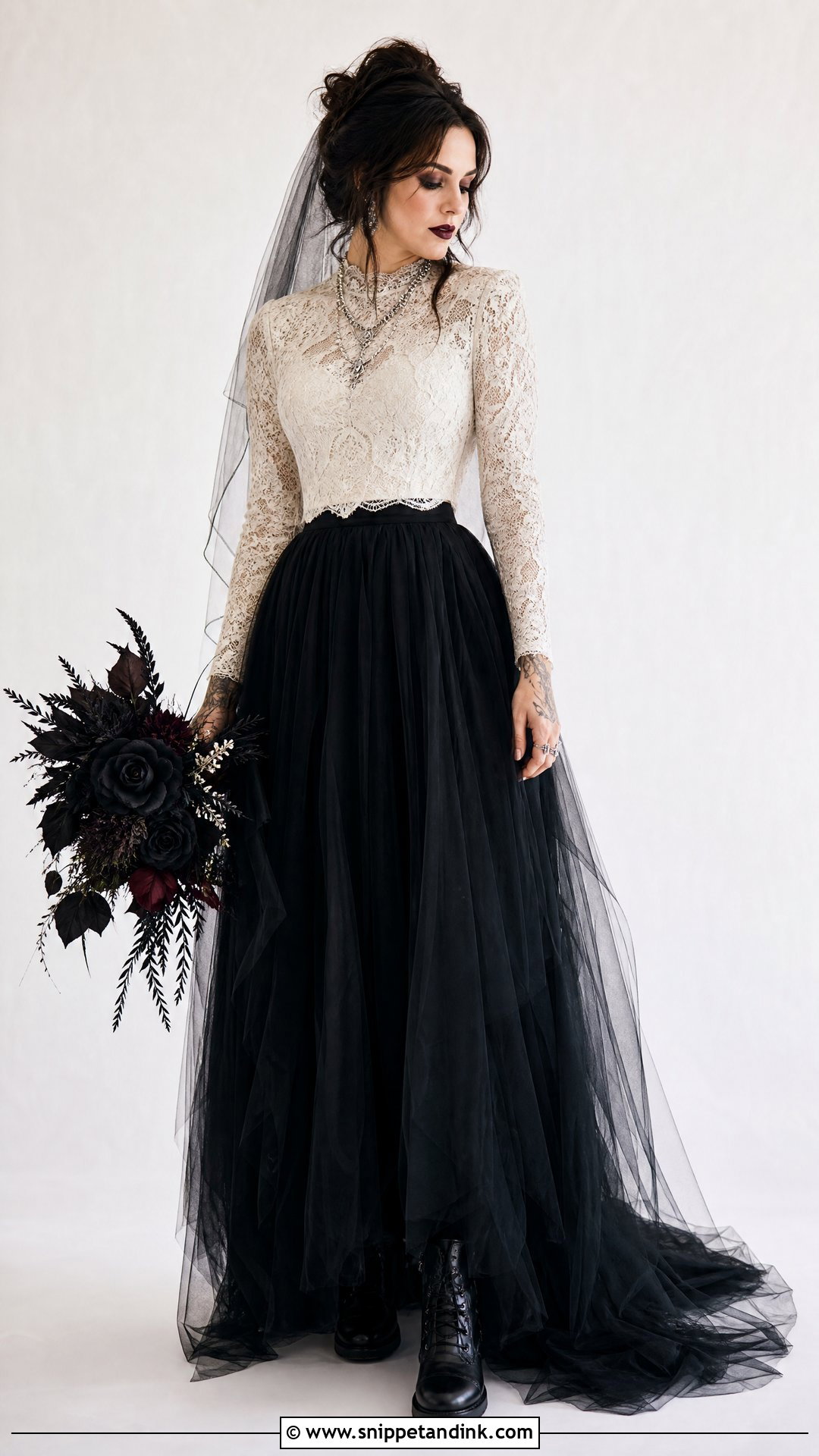 Two Piece Grunge Wedding Dress - Snippet and Ink - 25 Grunge Wedding Dress Ideas