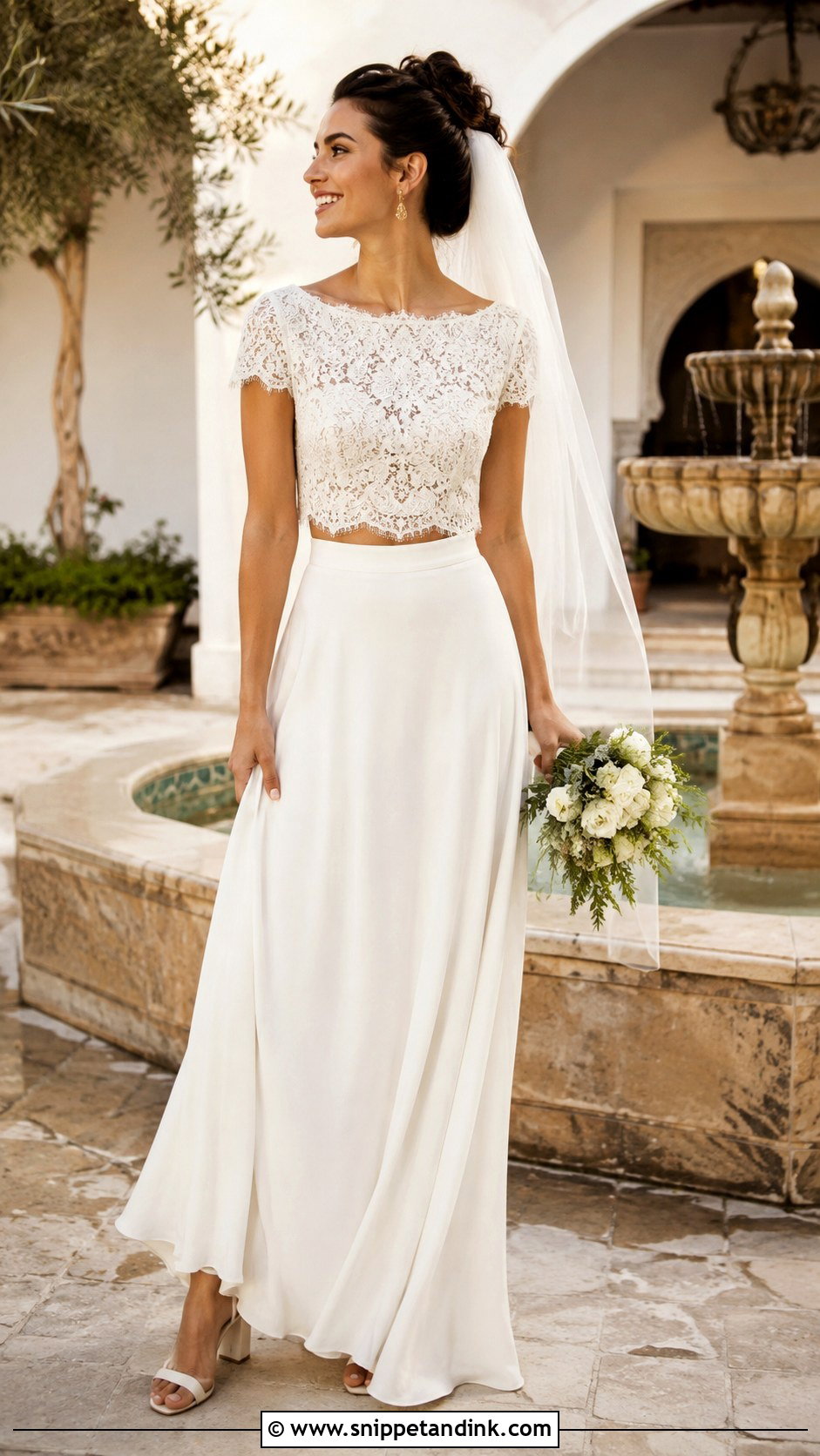 Two Piece Hacienda Wedding Dress - Snippet and Ink - 20 Hacienda Wedding Dress Ideas