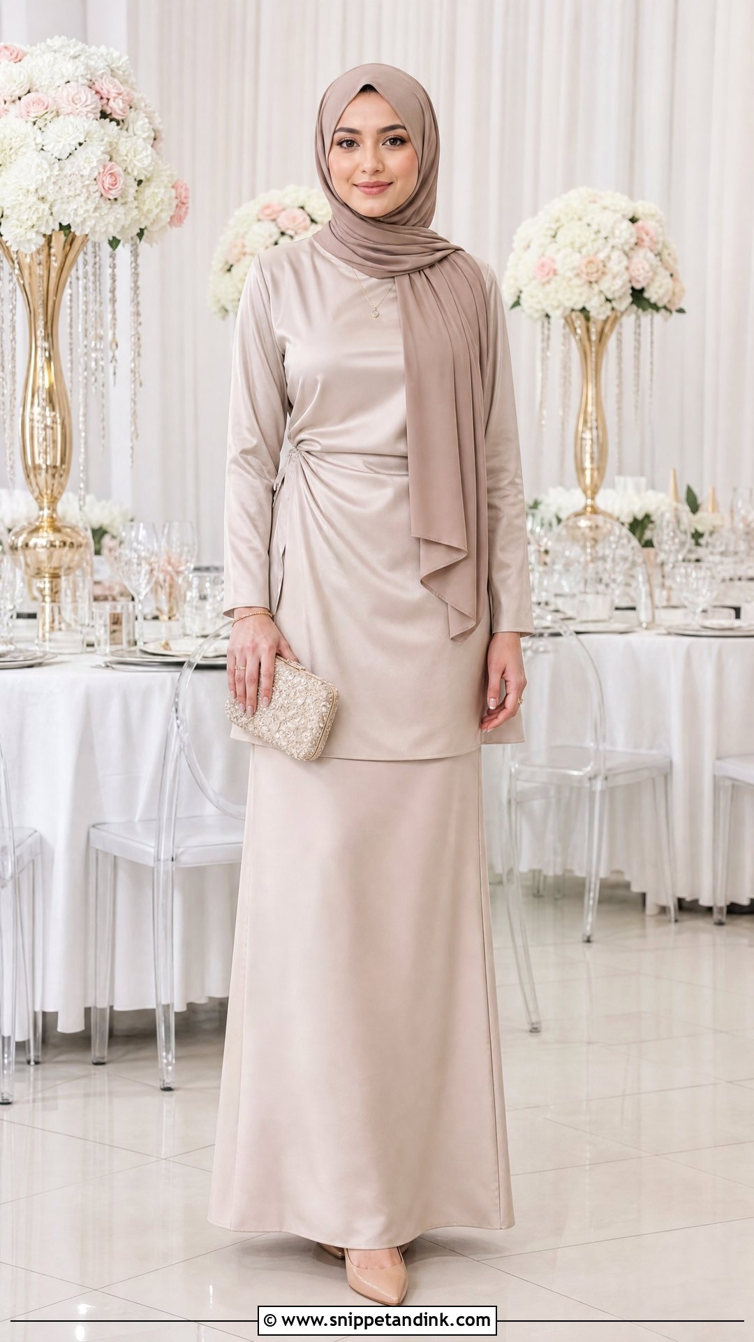Two Piece Hijab Wedding Outfit - Snippet and Ink - 25 Hijab Ideas for Wedding