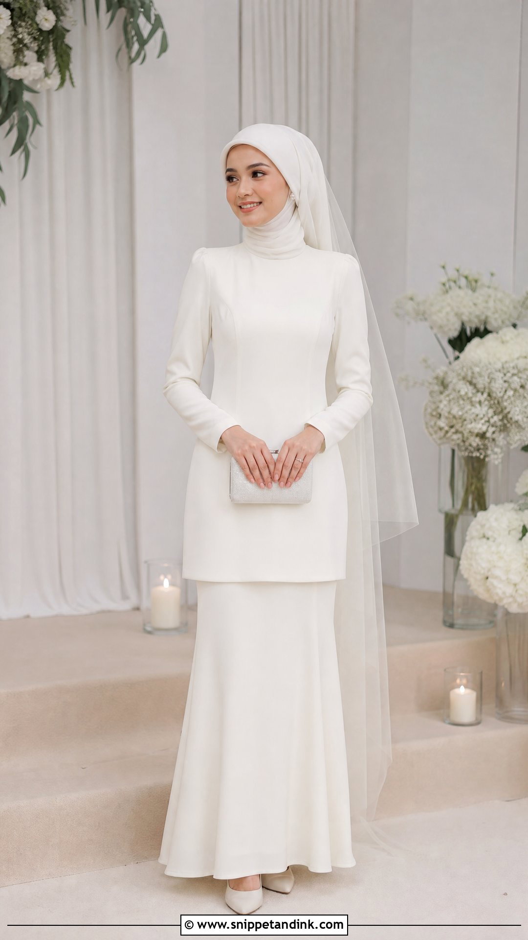 Two Piece Hijabi Wedding Dress - Snippet and Ink - 25 Simple Hijabi Wedding Dress Ideas