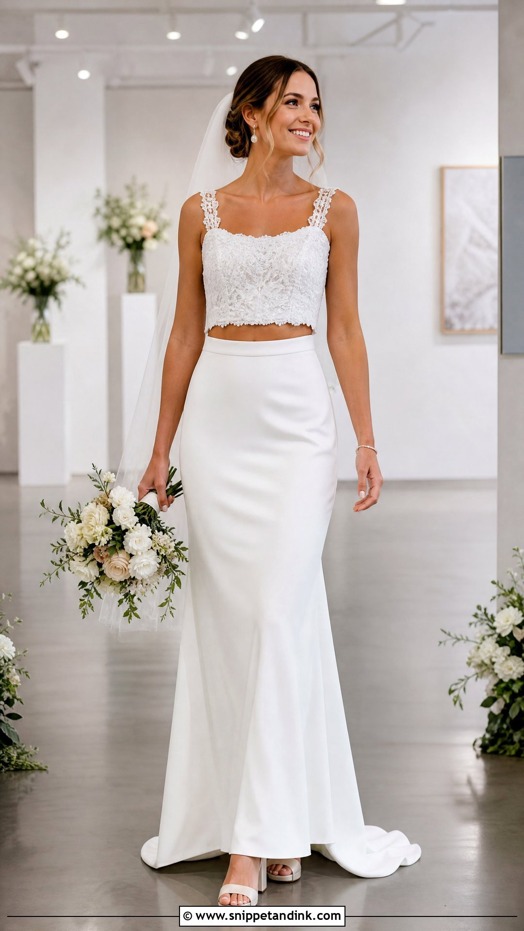 Two Piece Homemade Wedding Dress - Snippet and Ink - 20 Homemade Wedding Dress Ideas