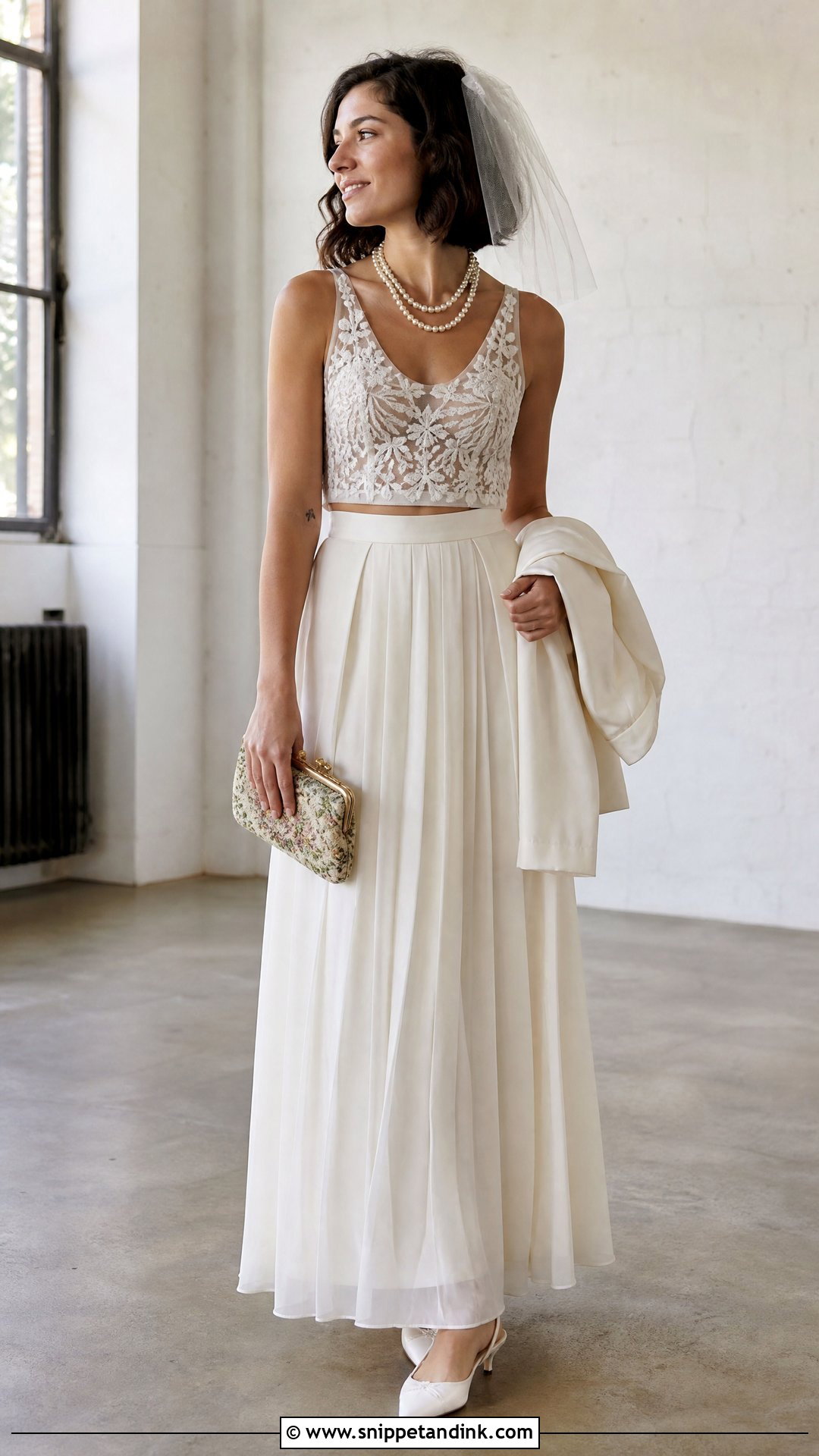 Two Piece Indie Wedding Dress - Snippet and Ink - 25 Indie Wedding Dress Ideas