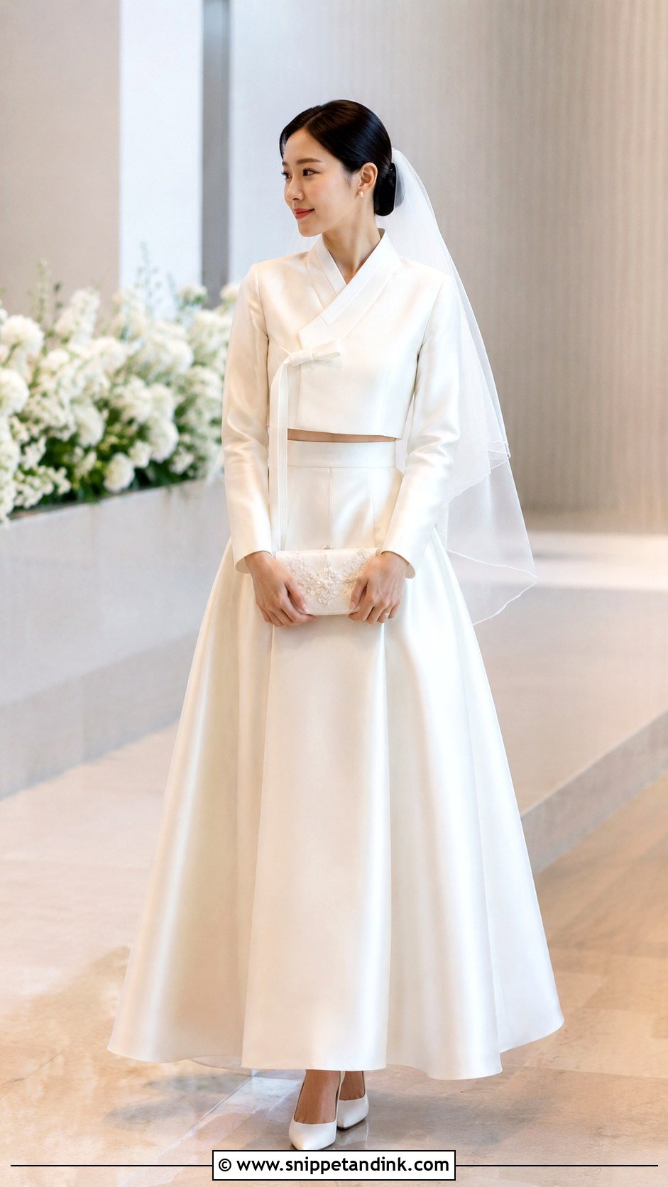 Two Piece Korean Bridal Dress - Snippet and Ink - 20 Korean Bridal Dress Ideas