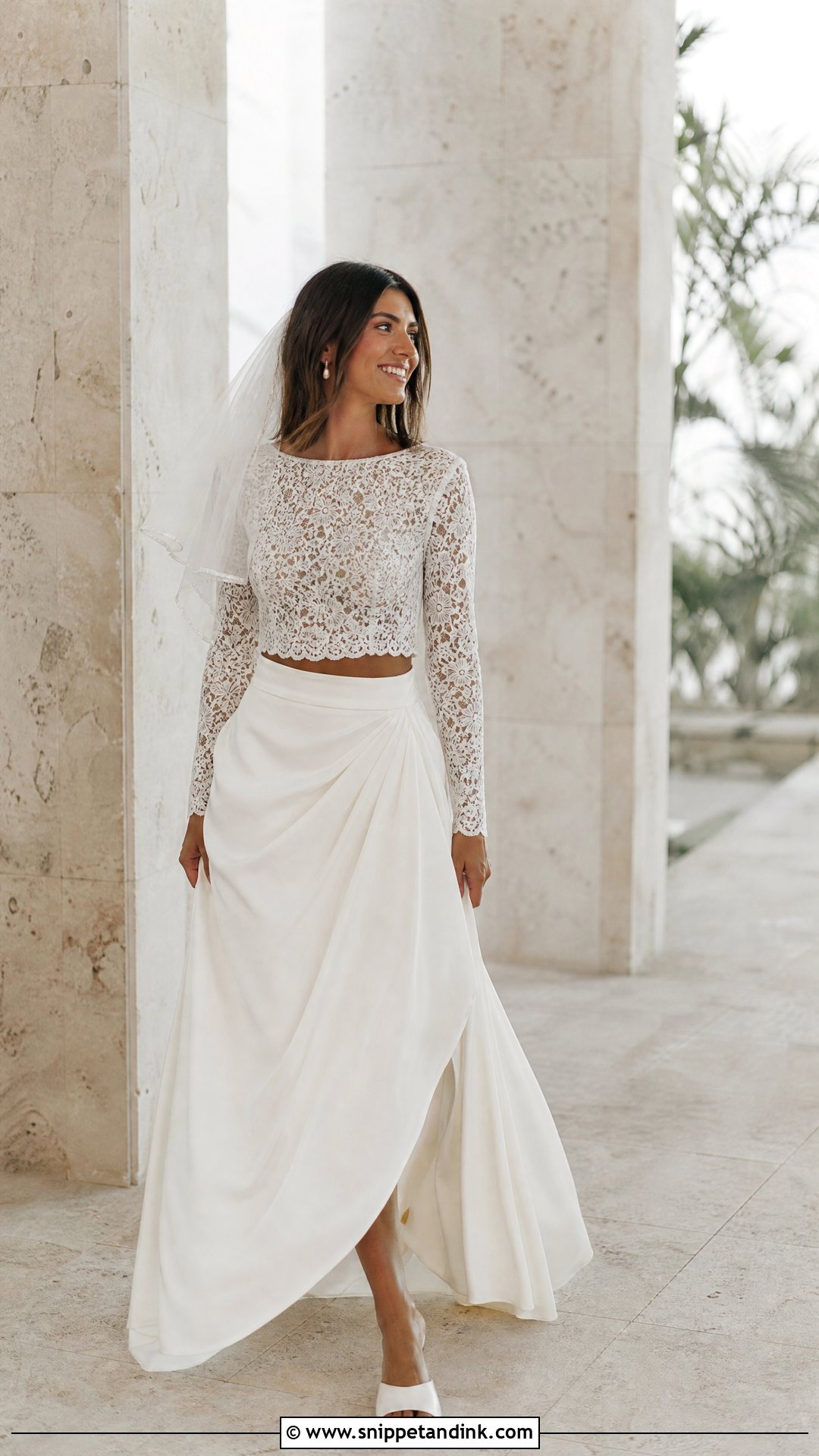 Two Piece Lace Wedding Dress - Snippet and Ink - 20 Original Wedding Dress Ideas