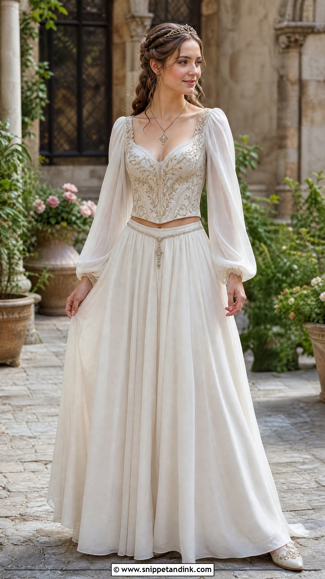 Two Piece Medieval Fantasy Wedding Dress - Snippet and Ink - 25 Medieval Fantasy Wedding Dress Ideas
