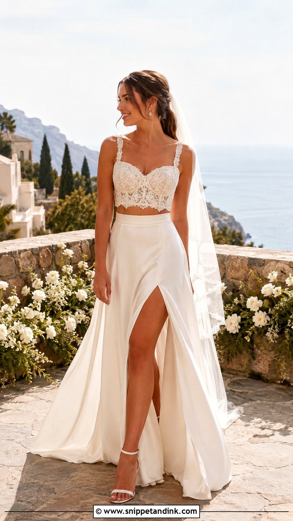 Two Piece Mediterranean Wedding Dress - Snippet and Ink - 20 Mediterranean Wedding Dress Ideas
