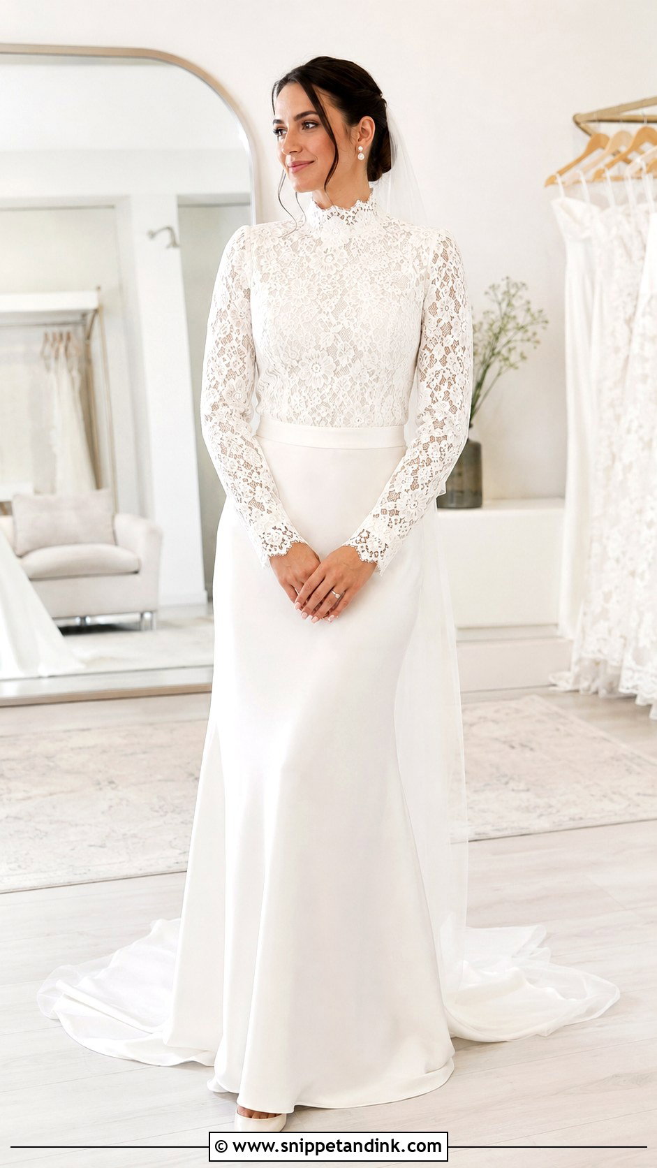 Two Piece Modest Wedding Dress - Snippet and Ink - 20 Modest White Wedding Dress Ideas