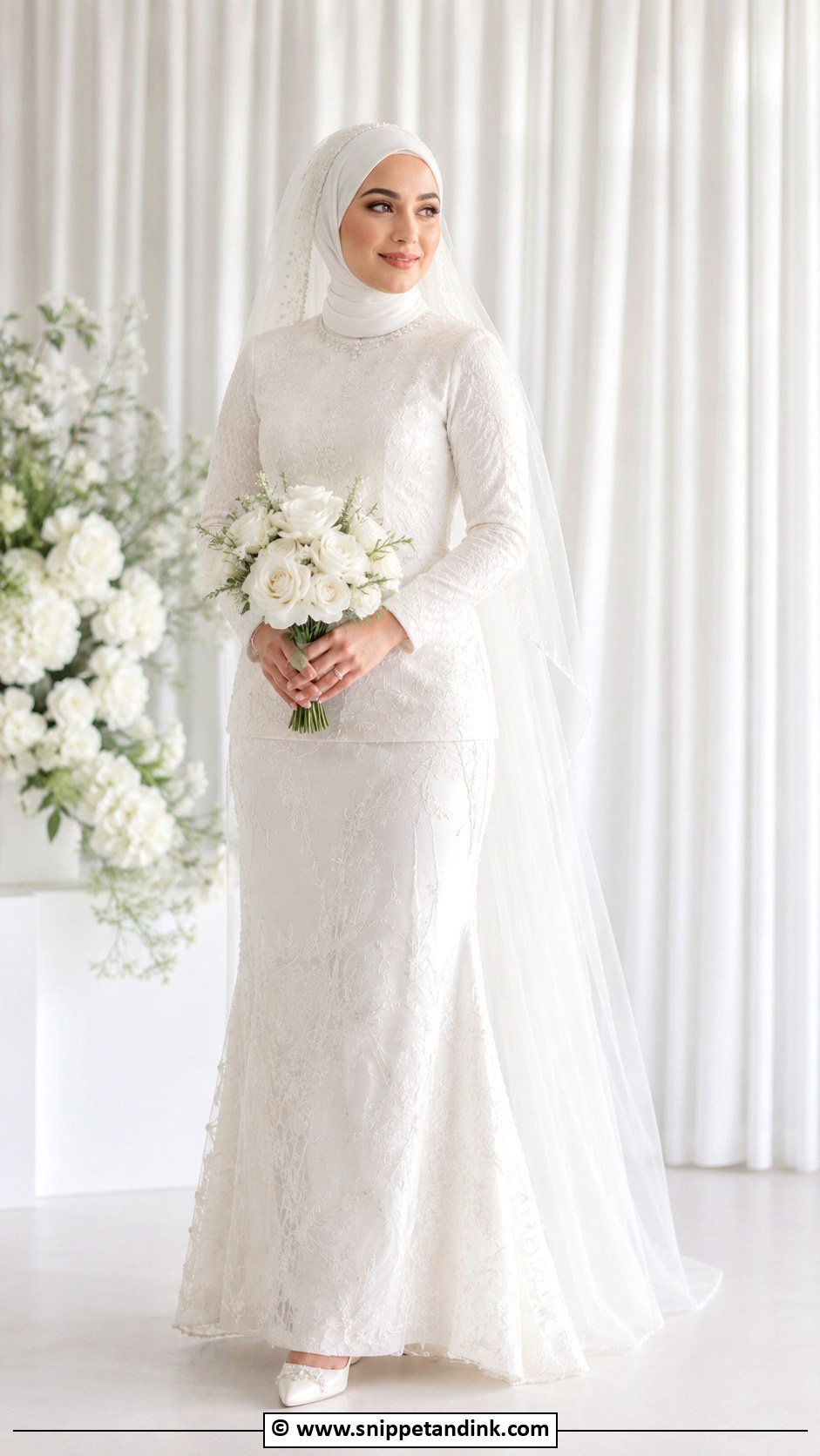 Two Piece Muslim Wedding Gown - Snippet and Ink - 30 Muslim Wedding Gown Ideas