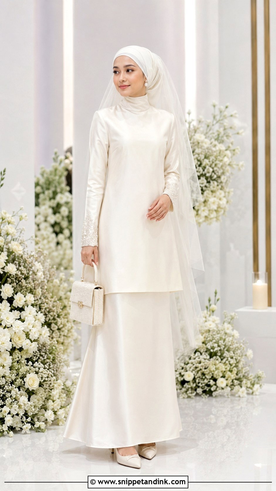 Two Piece Muslimah Wedding Dress - Snippet and Ink - 20 Simple Muslimah Wedding Dress Ideas