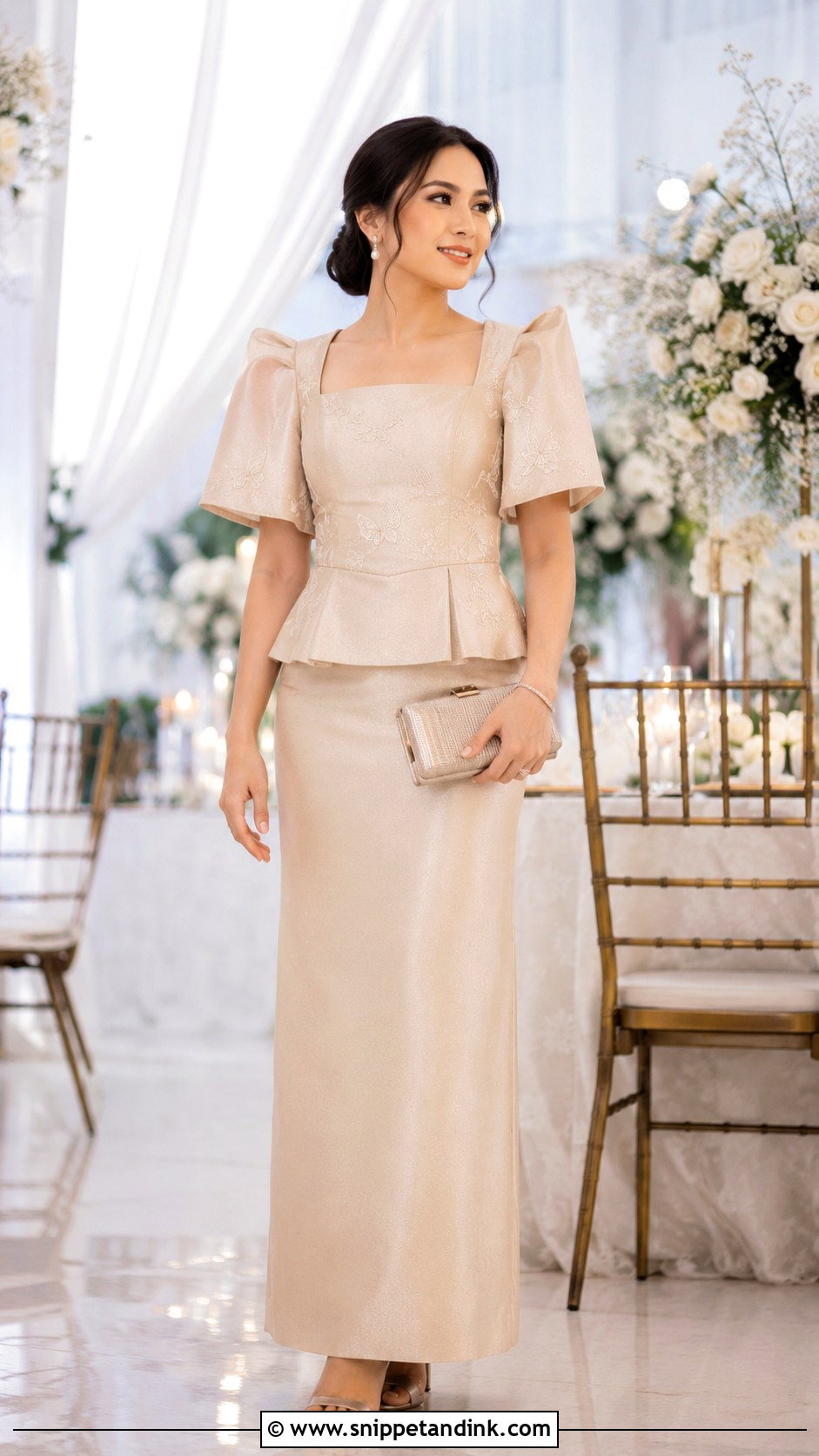 Two Piece Ninang Outfit - Snippet and Ink - 25 Ninang Dress for Wedding Philippines Ideas
