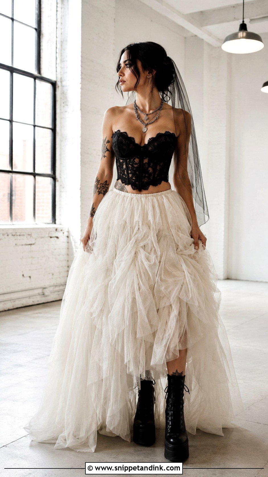 Two Piece Punk Wedding Dress - Snippet and Ink - 25 Punk Wedding Dress Ideas