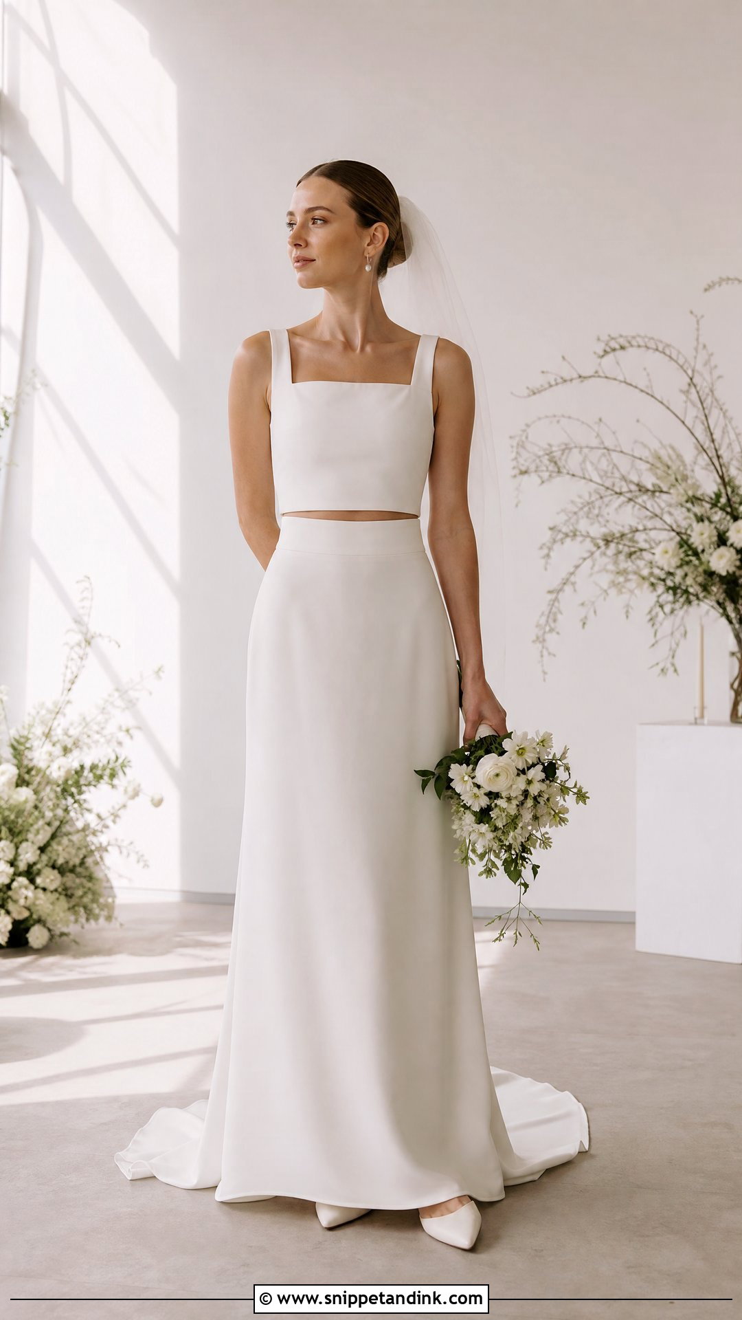 Two Piece Scandinavian Wedding Dress - Snippet and Ink - 20 Scandinavian Wedding Dress Ideas
