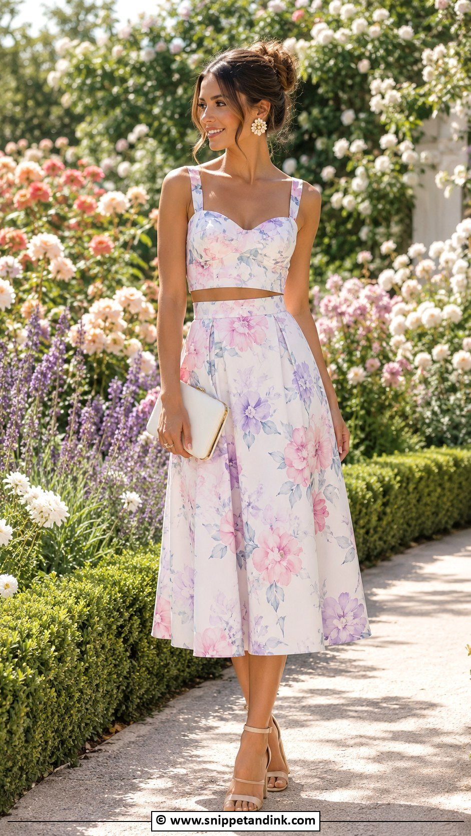 Two Piece Set Garden Cocktail Attire - Snippet and Ink - 25 Garden Cocktail Attire Wedding Ideas